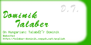 dominik talaber business card